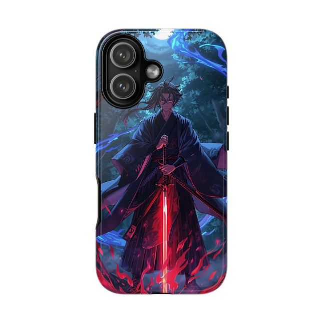 Kimetsu no Yaiba Phone Case, Fearless Demon Slayer Moonlit Sky Anime Art Phone Cover, Otaku Gift, Japanese Manga Fan Accessory, Protective