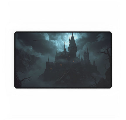 Dark Wizard Castle, Haunted Fantasy Style Playmat, 24"X14" For Table Top Gaming, TCG Playmat, Magic Playmat, Gamer Gift, DND Accessory