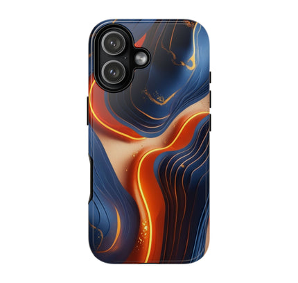 Phone Case with Abstract Lava Flow Design, Tough Cases, Modern Art Phone Cover, Fluid Pattern, Unique Gift, Stylish Accessory