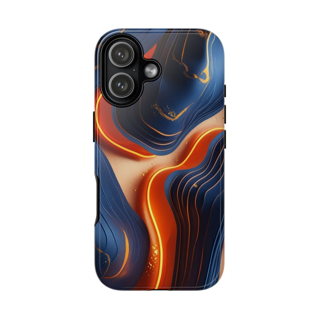 Phone Case with Abstract Lava Flow Design, Tough Cases, Modern Art Phone Cover, Fluid Pattern, Unique Gift, Stylish Accessory