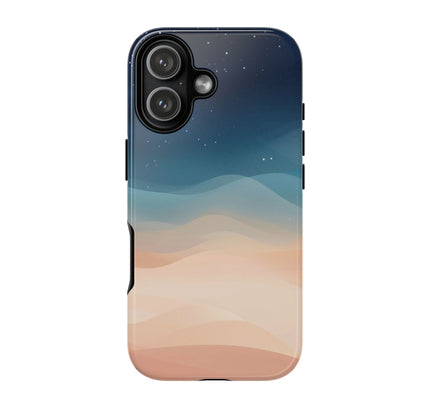 Phone Case with Pastel Desert Sky Design, Tough Cases, Minimal Art Phone Cover, Soft Gradient Style, Aesthetic Gift, Unique Accessory