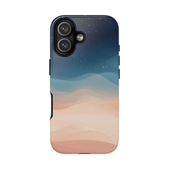 Phone Case with Pastel Desert Sky Design, Tough Cases, Minimal Art Phone Cover, Soft Gradient Style, Aesthetic Gift, Unique Accessory