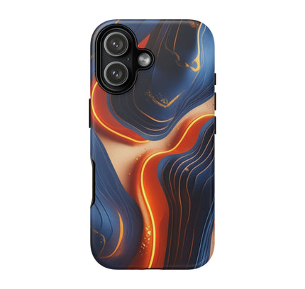 Phone Case with Abstract Lava Flow Design, Tough Cases, Modern Art Phone Cover, Fluid Pattern, Unique Gift, Stylish Accessory