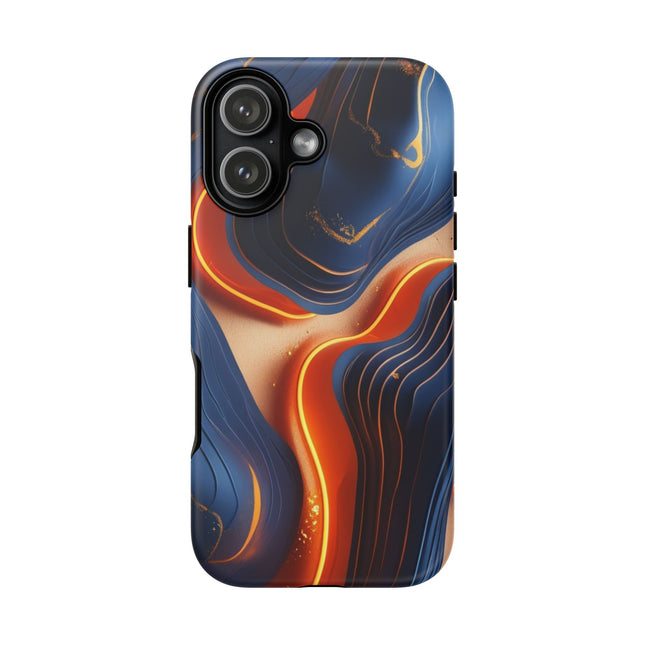 Phone Case with Abstract Lava Flow Design, Tough Cases, Modern Art Phone Cover, Fluid Pattern, Unique Gift, Stylish Accessory