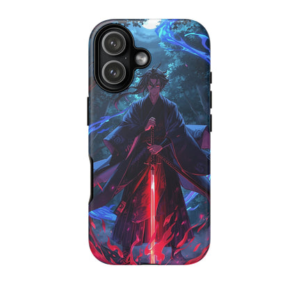 Kimetsu no Yaiba Phone Case, Fearless Demon Slayer Moonlit Sky Anime Art Phone Cover, Otaku Gift, Japanese Manga Fan Accessory, Protective