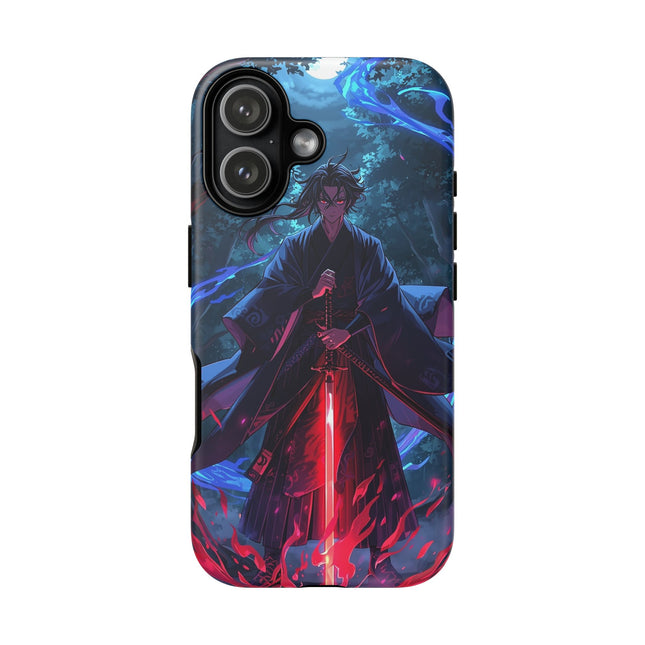 Kimetsu no Yaiba Phone Case, Fearless Demon Slayer Moonlit Sky Anime Art Phone Cover, Otaku Gift, Japanese Manga Fan Accessory, Protective